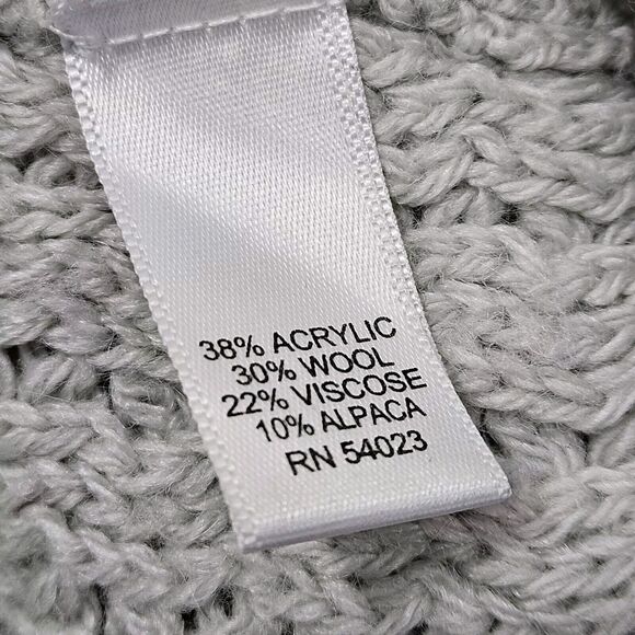 Banana Republic Sweater Women's Size S Light Grey Wool Alpaca Blend Cowl Neck - Picture 5 of 8